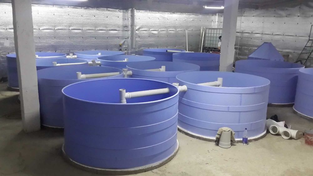 Эко-бассейны для рыбного хозяйства из полипропилена, биофильтры