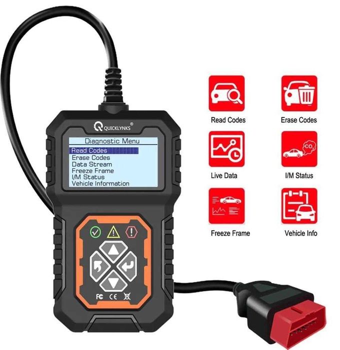 Tester Diagnoza Auto QUICKLYNKS OBD2 Scanare si Stergere Coduri Eroare