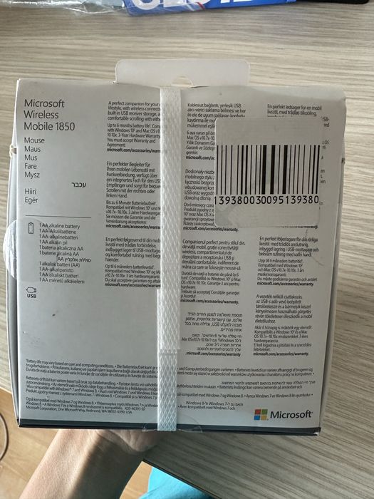 Mouse wireless microsoft mobile 1850