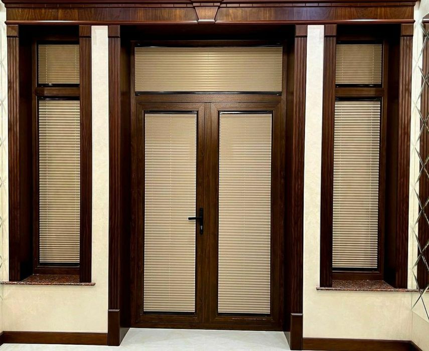 Жалюзи плиссе,горизонталные комбо день и нoч