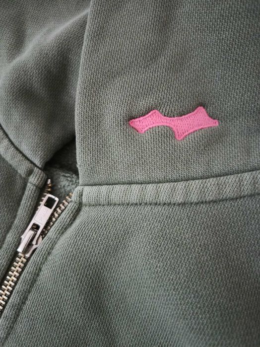SKYLRK Zip Hoodie, două culori roz și verde