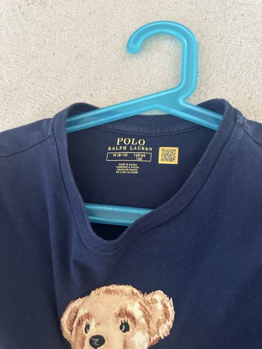 Детска памучна рокля за момиче в тъмно синьо на Ралф Лорен