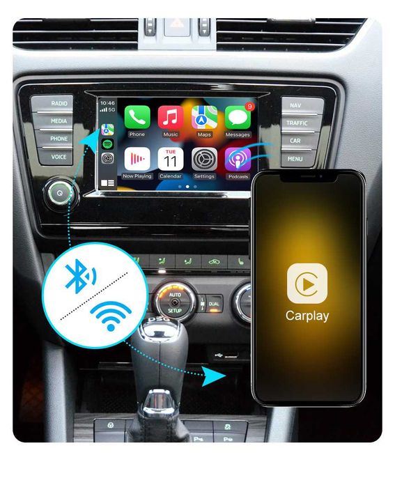 Wireless Apple CarPlay Android Auto Skoda Octavia 3 Fabia 3 Superb 3