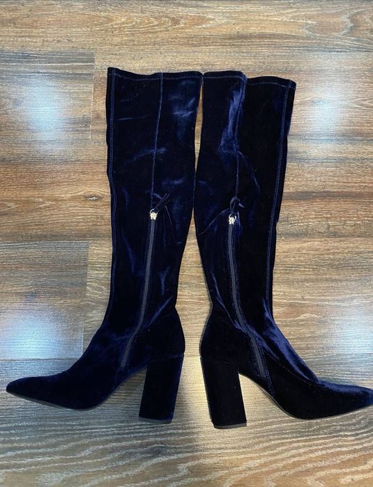 Ботфорты Zara замшевые