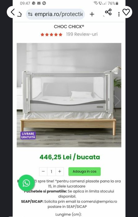 4 bariere de pat XXL premium 160/200 cm– Bed Guard pentru bebeluși