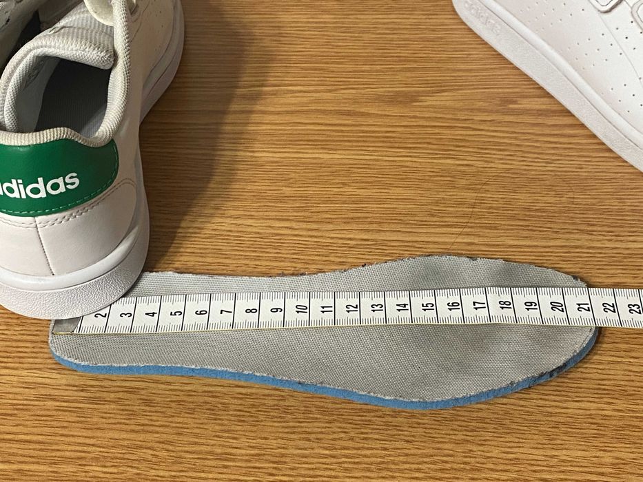 adidasi albi pentru copii, unisex cu scai (velcro), masura 33