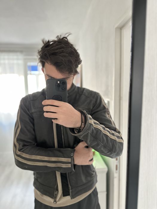 Geaca moto piele Richa Retro Racing 3 marima 48 eu