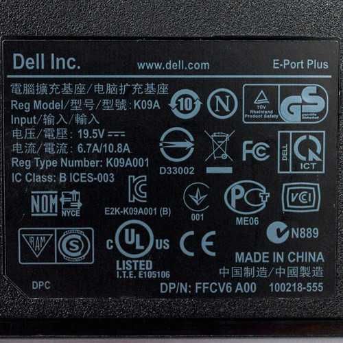 Dell K09A E-Port Plus док-станция