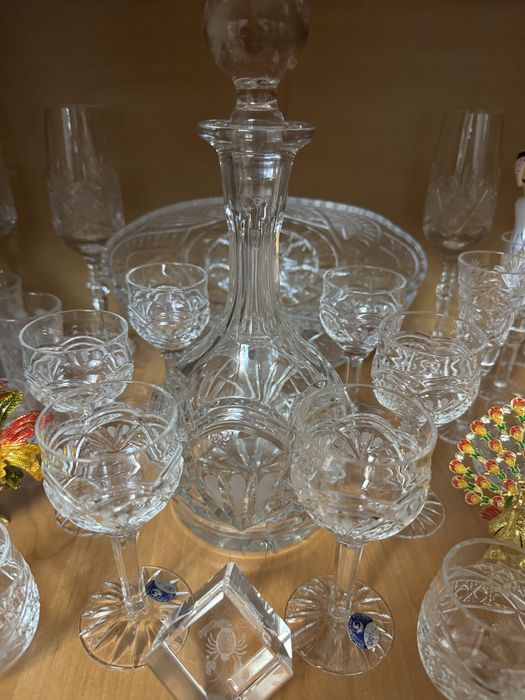 Хрусталь набор графин и 6 фужеров