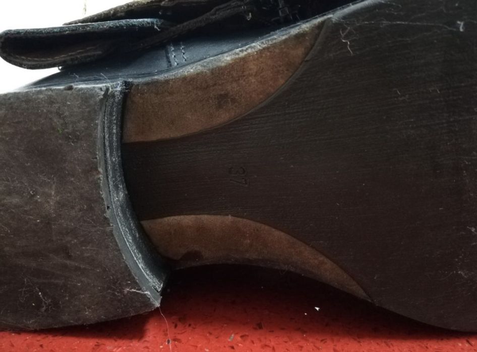 Cizme piele negru maro 37