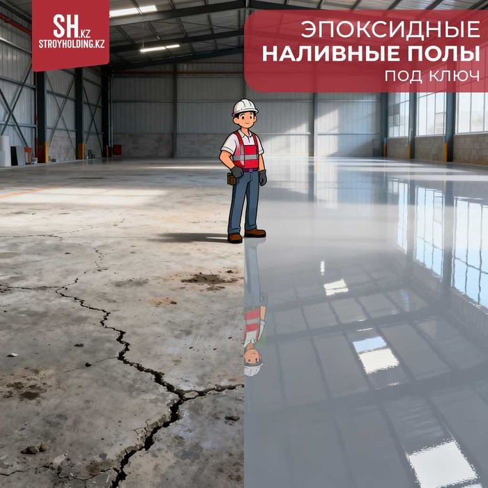 Эпоксидные полы + Покраска стен и потолка