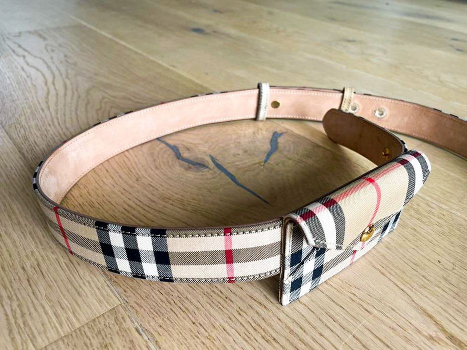 Burberry Envelope Detail Vintage Check Cotton Belt