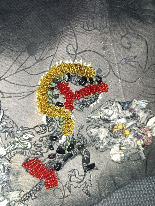 Теплая толстовка в стиле пэчворк