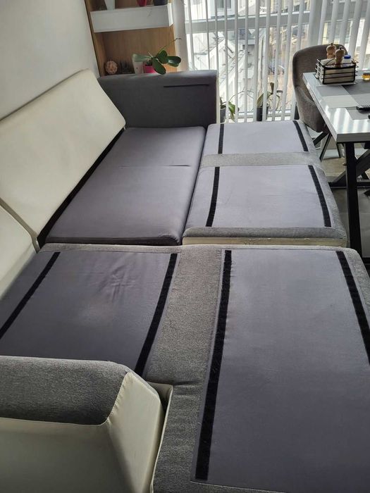 Ъглов диван с лежанка