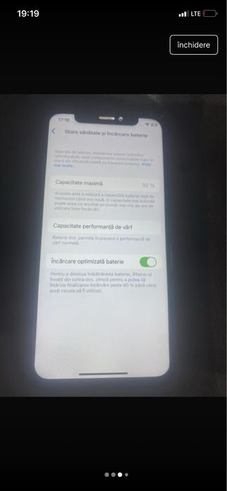iphone x stare buna 92% sanatate