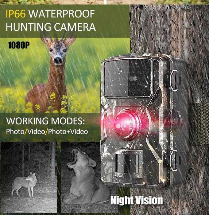 128GB FULL HD 1080P Къмпинг Ловна Камера Монитор Фото Капан Видеозапис