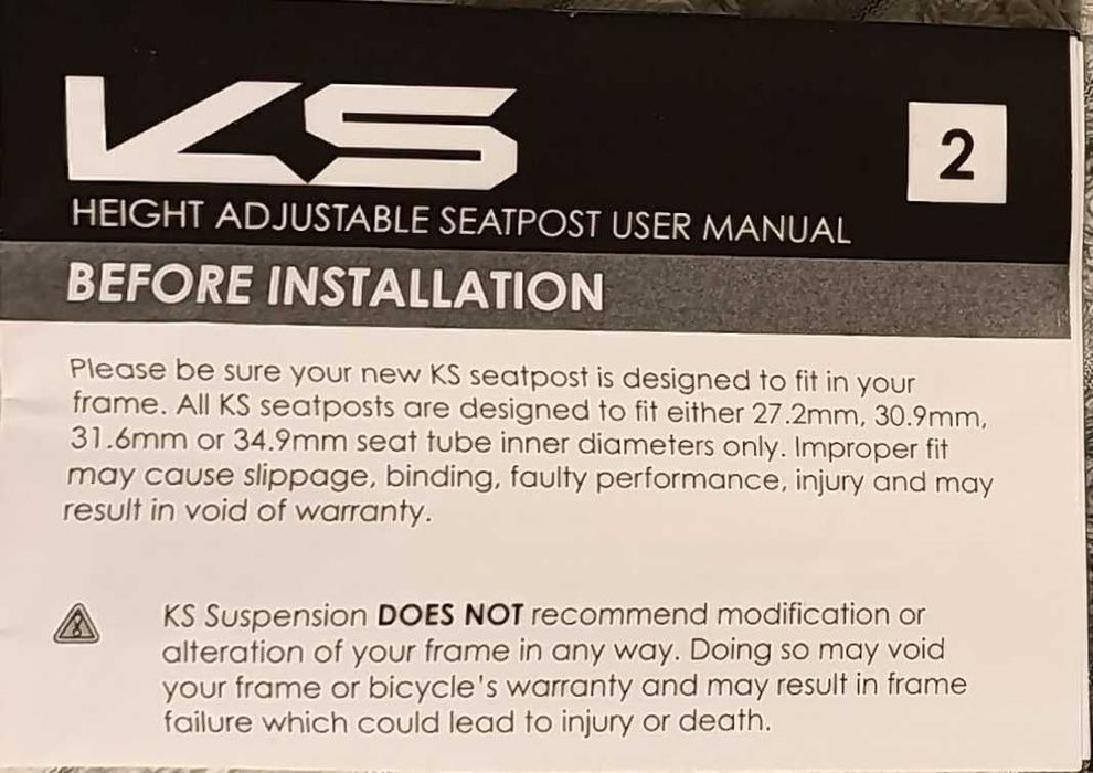 KS e20i Dropper Post - Ново 27.2\text{mm} (Вътрешно Окабеляване)