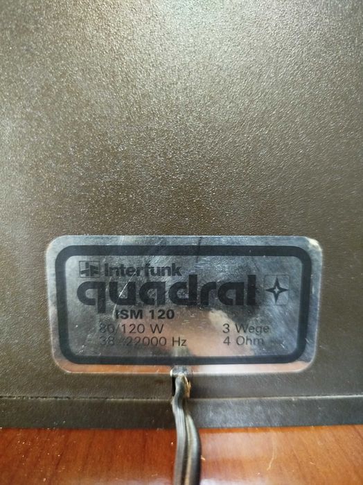 Boxe Quadral model: ISM 120. Interfunk . Suspensii basi schimbate.!