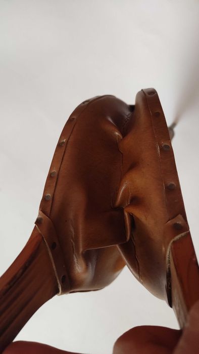 Старинно духало за камина от дърво и кожа