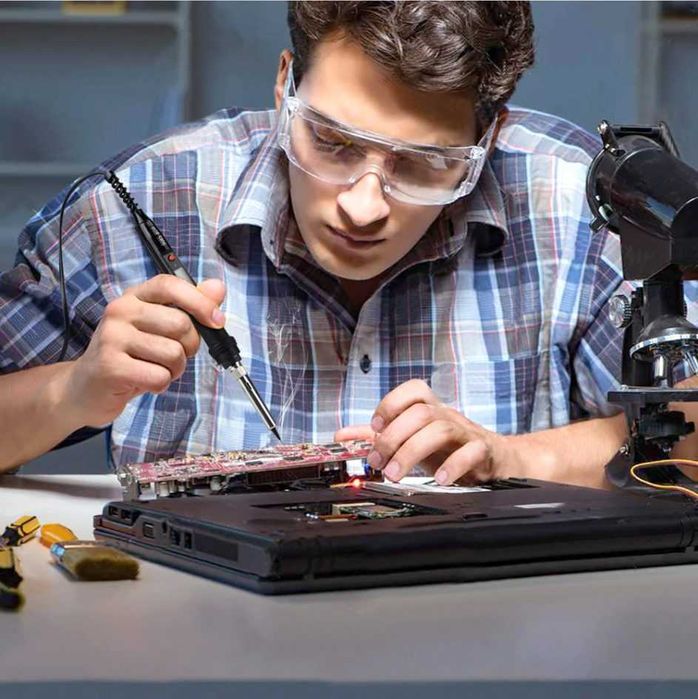 Поялник 80W с електронен терморегулатор 180-500 градуса + накрайници