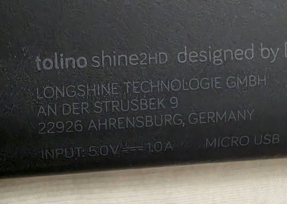 Електронна книга  Tolino shine2