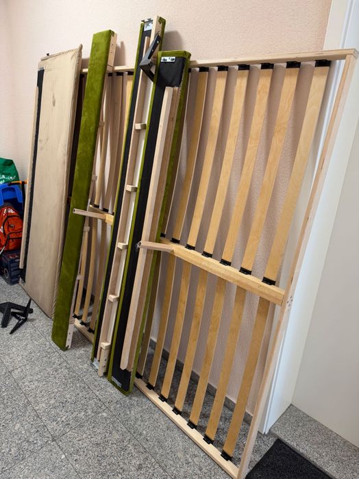 Pat 180x200 GRATIS — cadru + somiere lamelare (necesită mică reparație)
