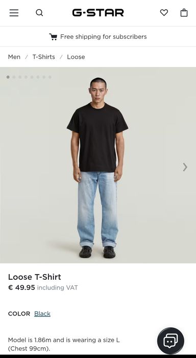 Уголемена тениска G-Star Raw Loose M , L нова мъжка черна оригинална