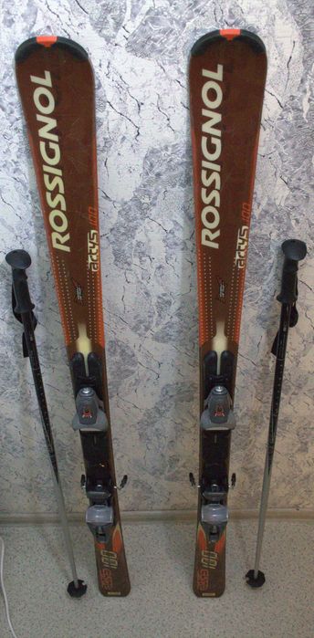 Горные лыжи Rossignol 162 см + крепления + палки