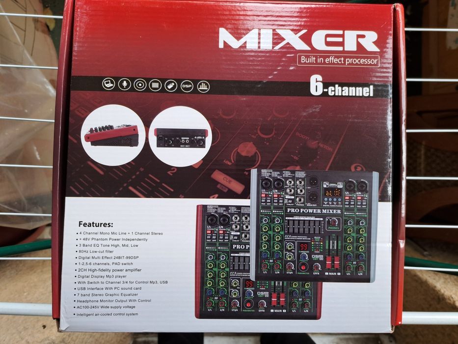 Mixer audio Loneho cu amplificator  2x100Wt/4 ohmi, are ce-i trebuie ,usb,,multe toate