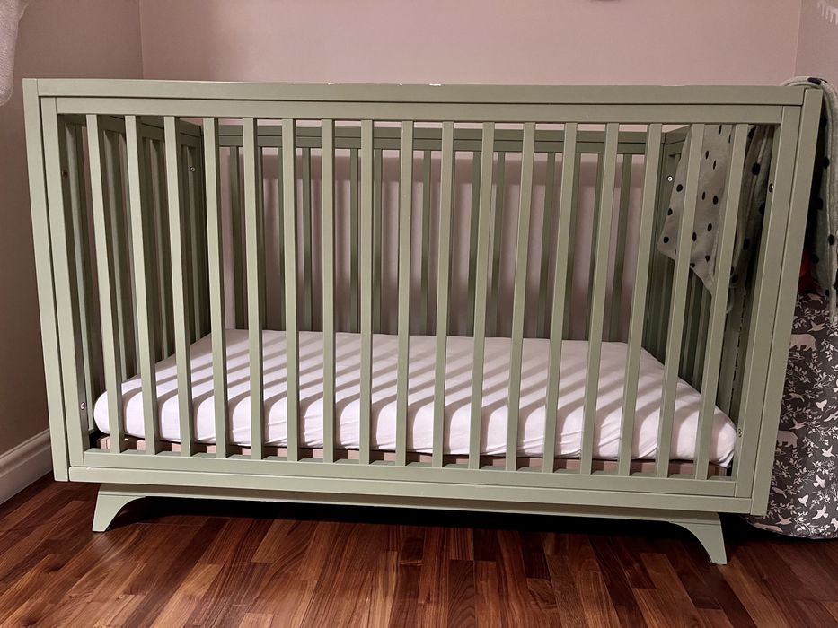 Patut lemn masiv cu saltea, nou nascut - 3 ani+, Romina Furniture