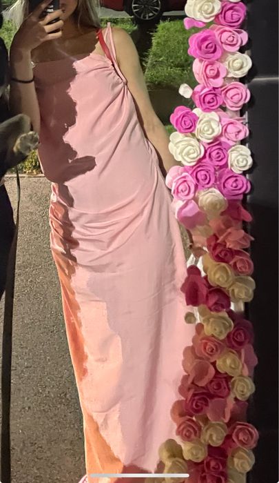 рр С, Розовое свободное платье Reserved