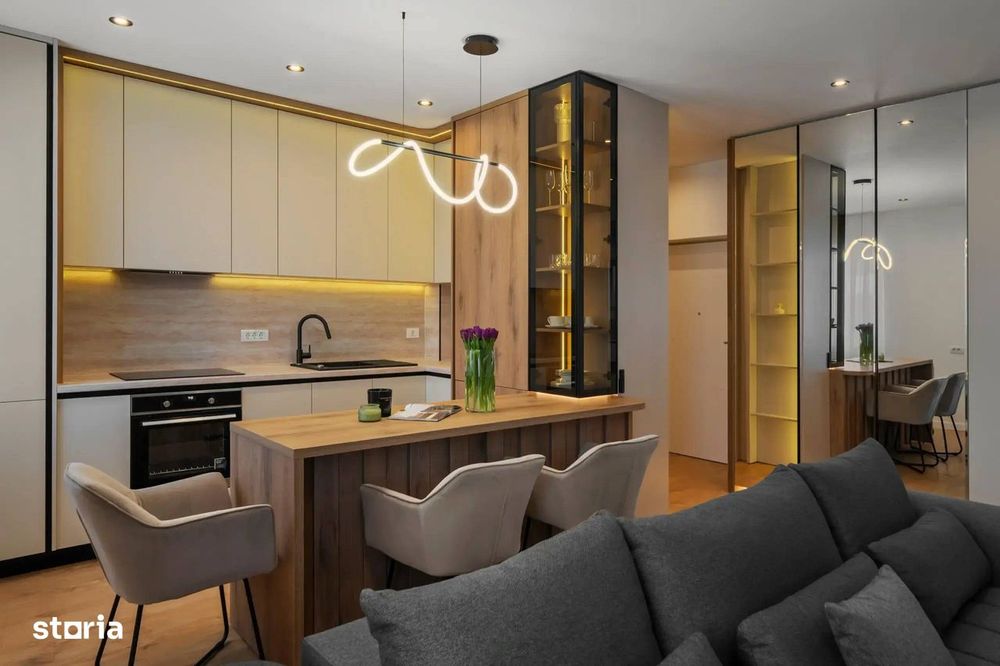 Bloc finalizat, 3 camere lux, 2 bai, laundry room + terasa 56 mp!