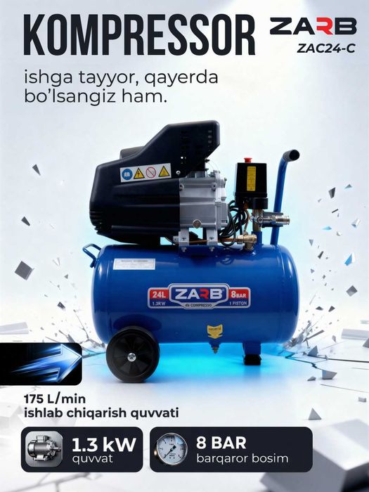 ZARB kompressor ZAC24-C 24 litr (175 L-m)