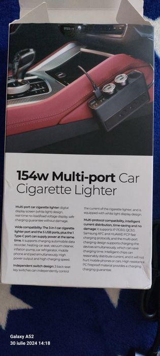 Vand adaptor priza auto 154w