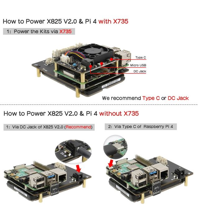 Kit Raspberry PI 4 model B 8GB Combo card 128GB integrare SSD SATA 2.5