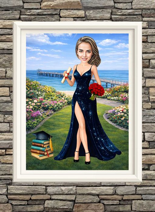 Дигитални карикатури-шарж по снимка-подарък за  завършване, бал,сватба