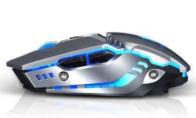 Безжична светеща RGB геймърска мишка - акумулаторна