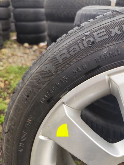 Jante aliaj gm Opel 4x100 15 inch cu anvelope vara 185.60.15