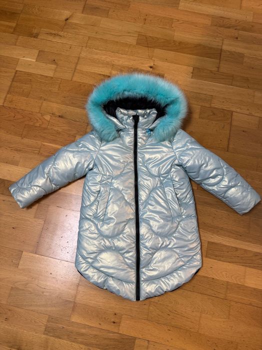 Geacă de iarnă pentru fete 8-9 ani, înălțime până la 134 cm