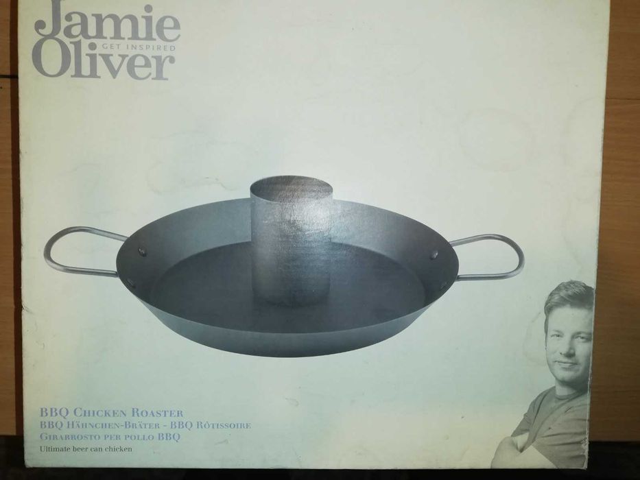 Тава за печене на цяло пиле на барбекю или във фурна