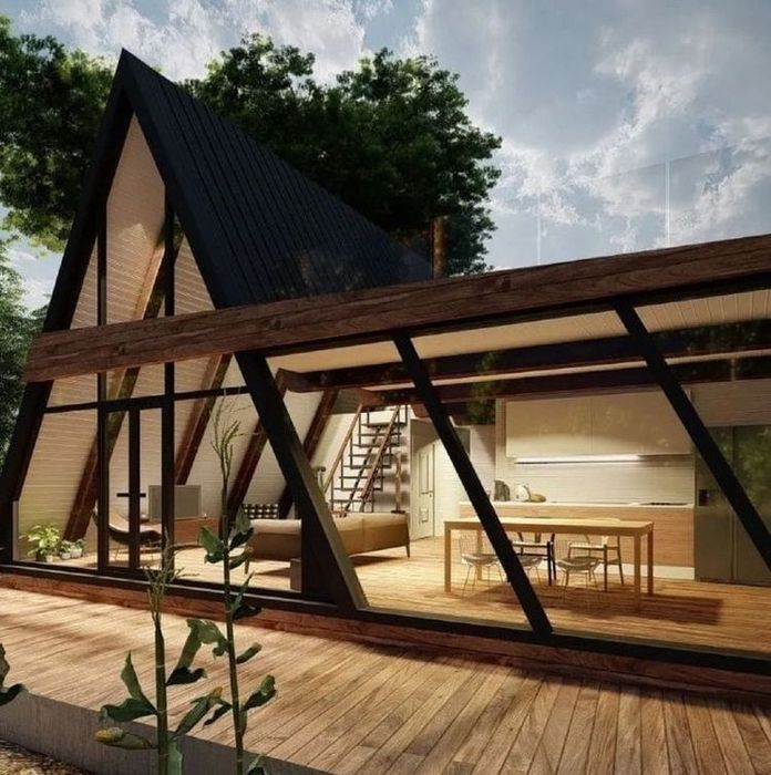 A-frame uyning issiq konturi 400 $/m² dan