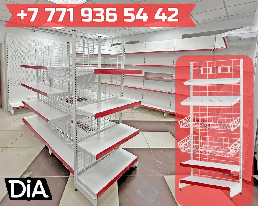 Металлический стеллаж сборный, торговые стеллажи, железная мебель kats