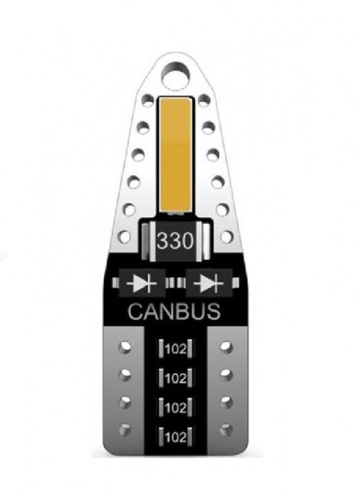 комплект 2 броя диодни габаритни крушки t10 led can bus 2 smd 7020 ...