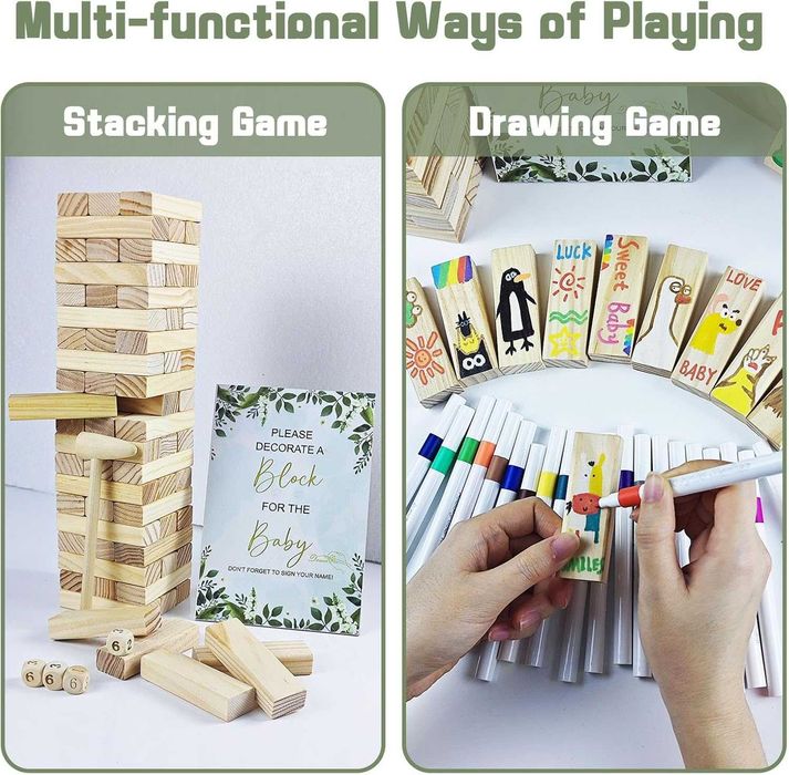 Комплект 101 забавни игри за бебешко парти с 2 начина за игра