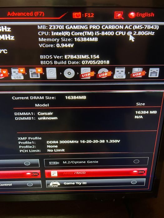 RAM Corsair Vengeance LPX Black 16GB DDR4 3000MHz