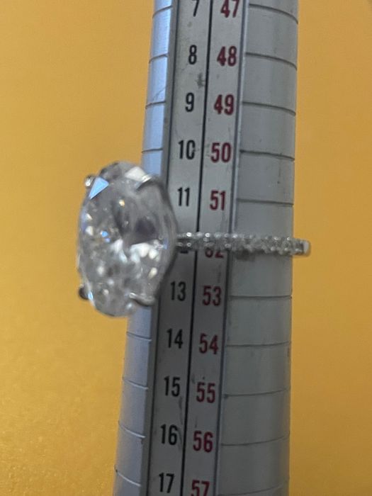 Сребърен пръстен S 925 с камък моисанит 8 карата,  р. 52
