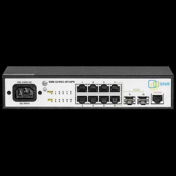 Управляемый коммутатор уровня 2 SNR-S2965-8T-UPS
