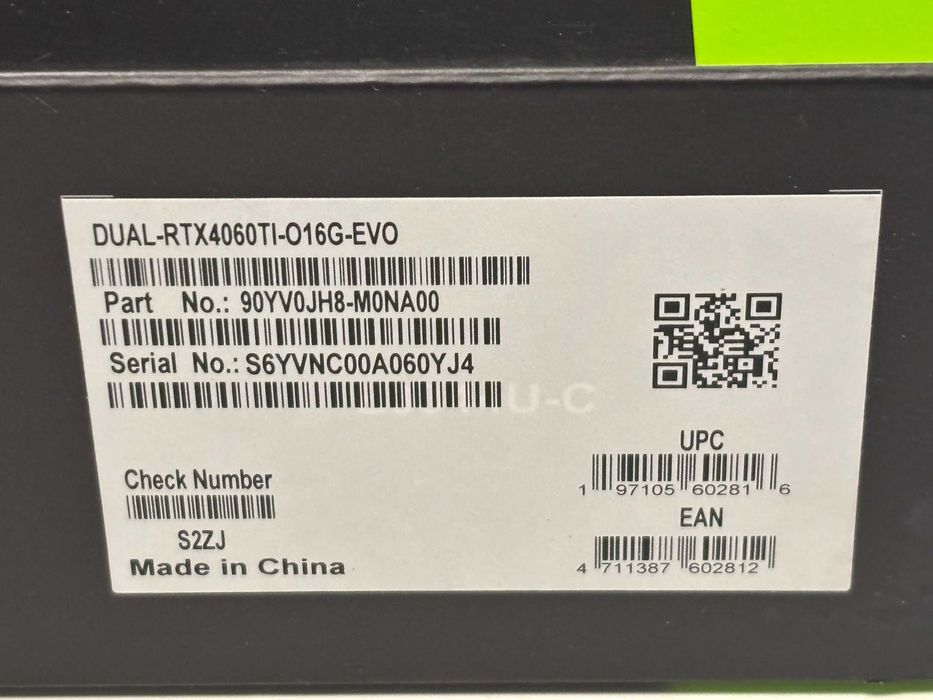 Placa video Asus RTX 4060 TI Dual EVO OC 16 GB