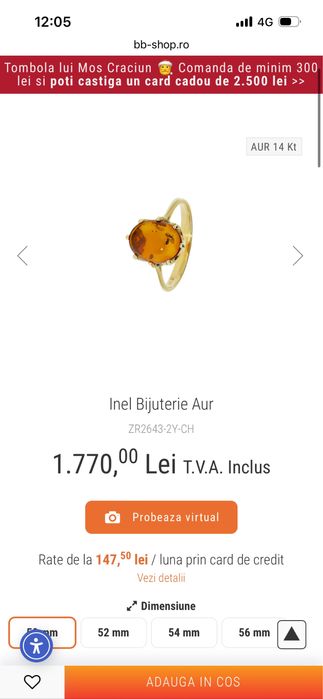 Inel de aur 14kt, NU e negociabi