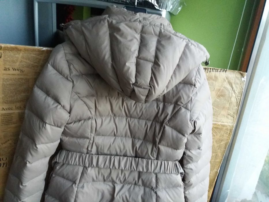 дамско яке,зимно,дълго Пухено,шуба гъши пух,Benetton